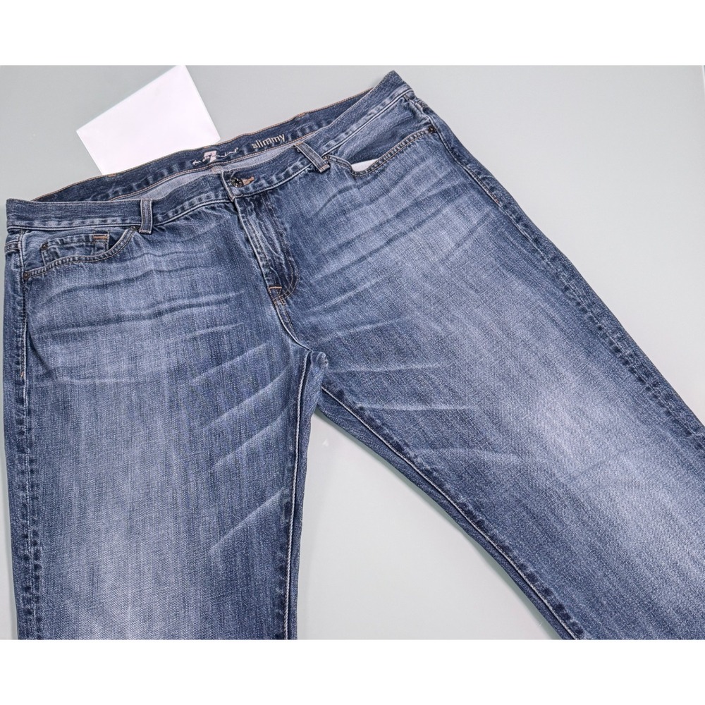 7 For All Mankind Slimmy Jeans Mens 40x32 100% Cotton Mexico Premium